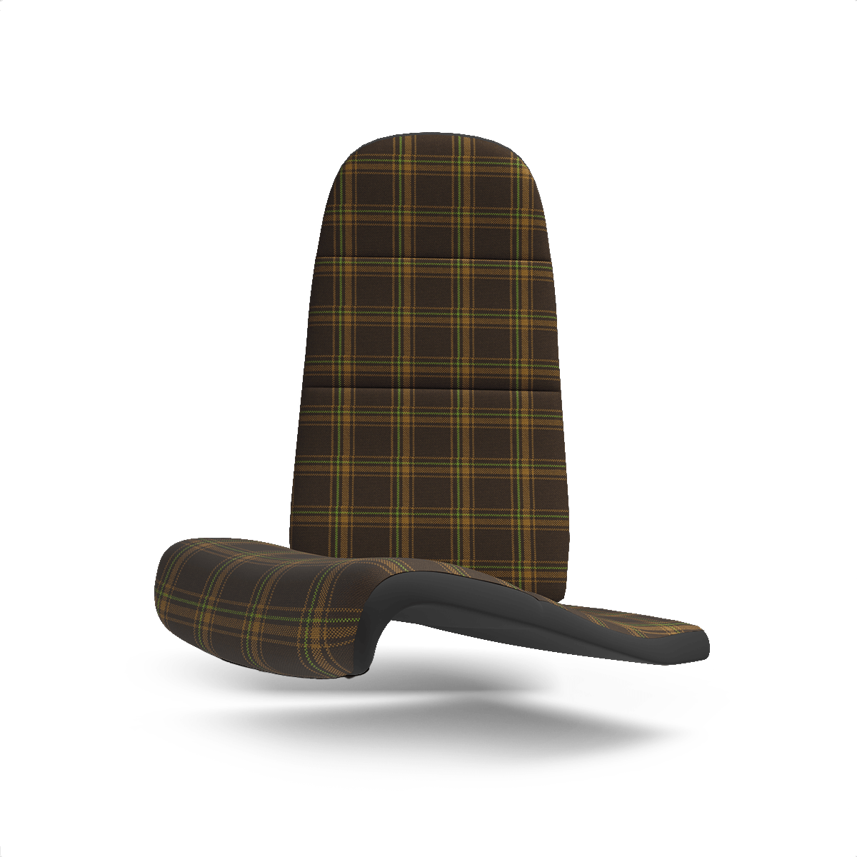 Porsche 924 Plaid Seat Fabric - Brown / Green