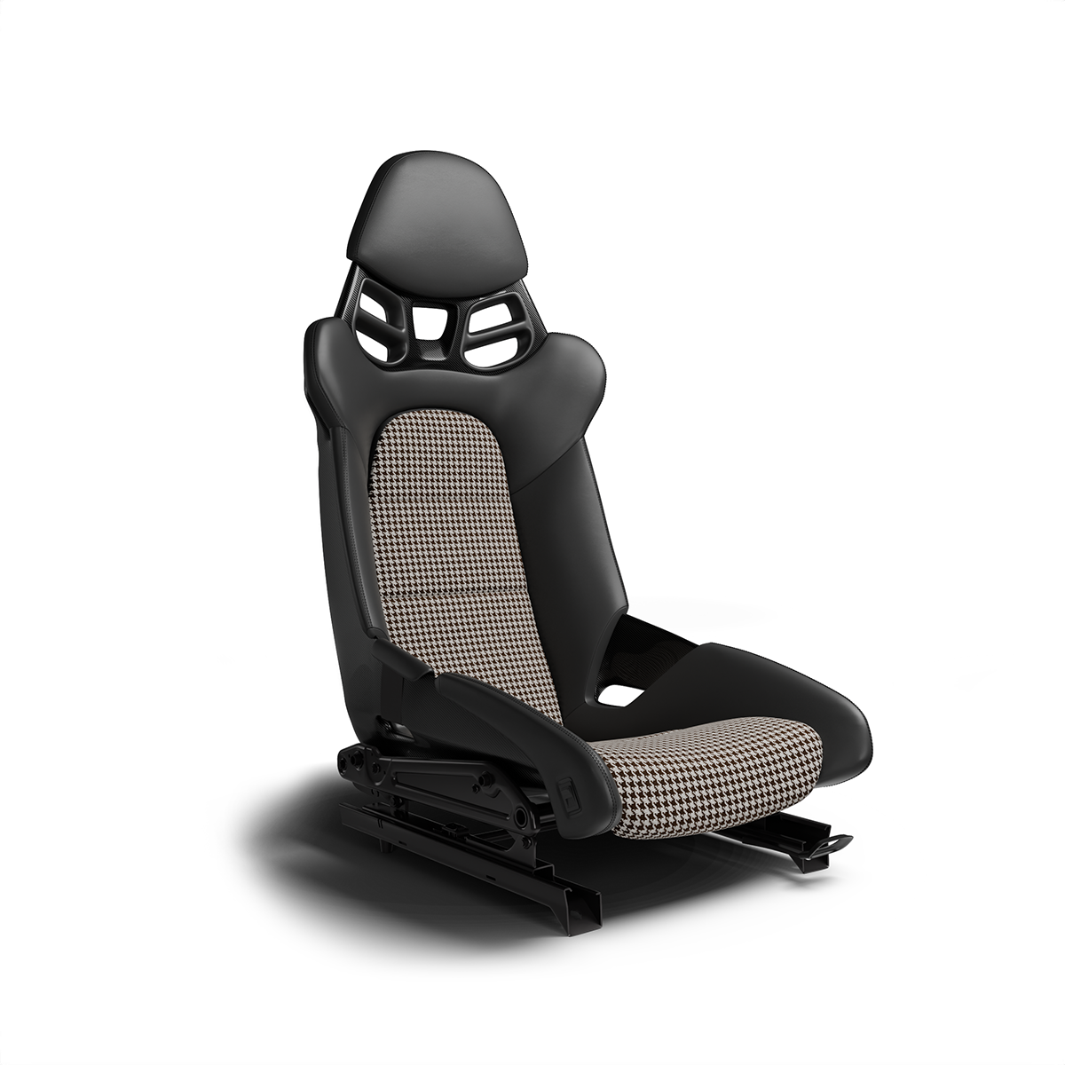 Carbon Fiber Bucket Seat Houndstooth (Pepita)