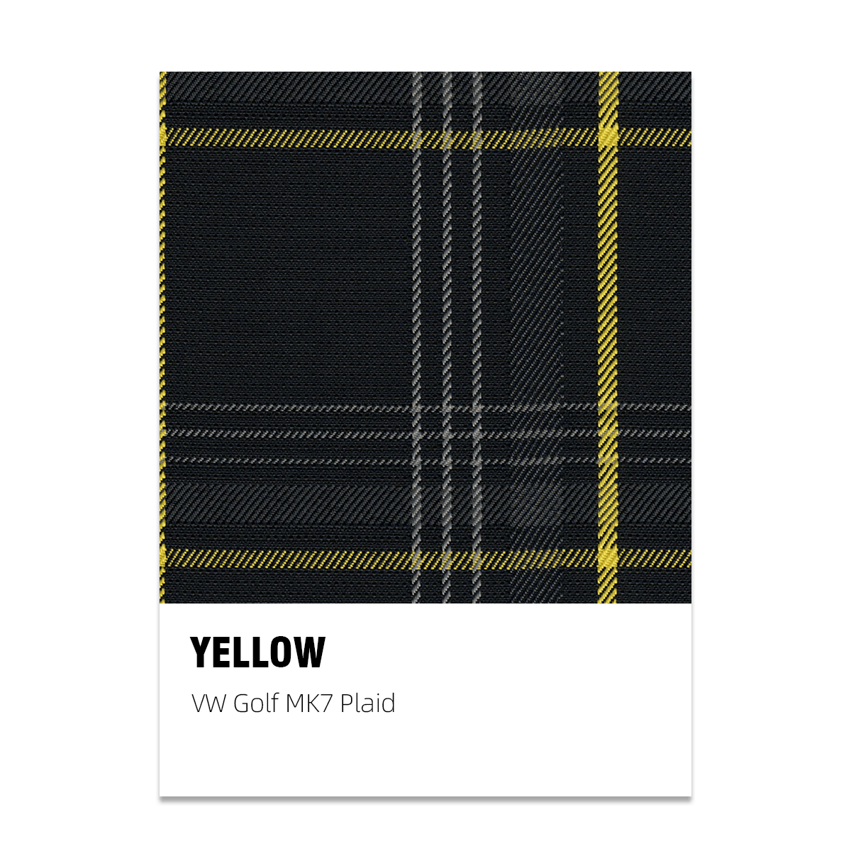 Golf MK7 Style Plaid Tartan Fabric - Yellow