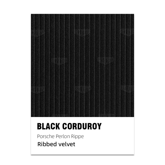 Porsche Corduroy Seat Fabric - Black