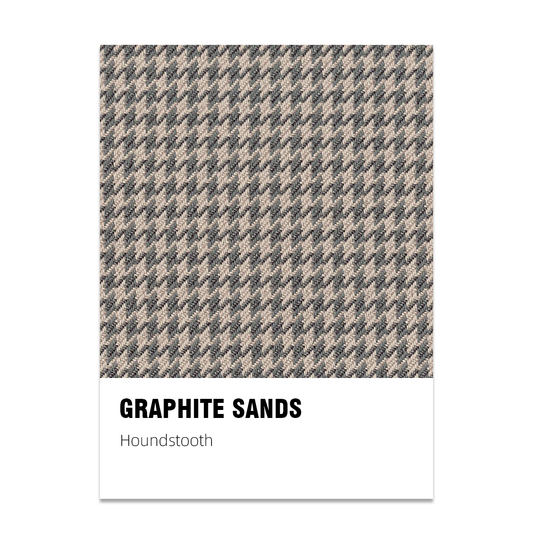Houndstooth Seat Fabric - Graphite Sands