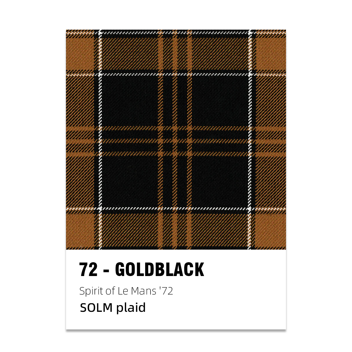 Spirit of Le Mans Plaid Fabric - 72 - Gold/Black