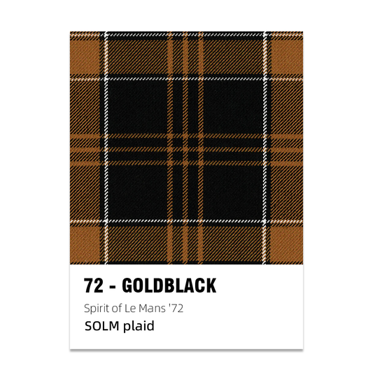 Spirit of Le Mans Plaid Fabric - 72 - Gold/Black