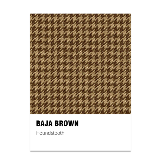 Houndstooth Seat Fabric - Baja Brown
