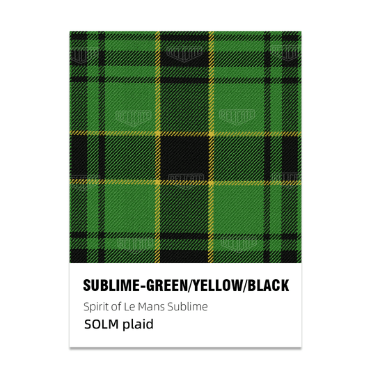 Spirit of Le Mans Plaid Fabric - Sublime - Green / Yellow / Black