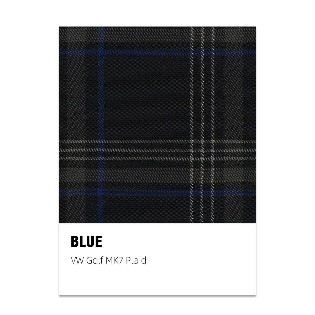 Golf MK7 Clark Plaid Tartan Fabric - Blue