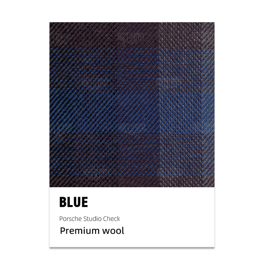 Porsche Studio Check Seat Fabric - Blue