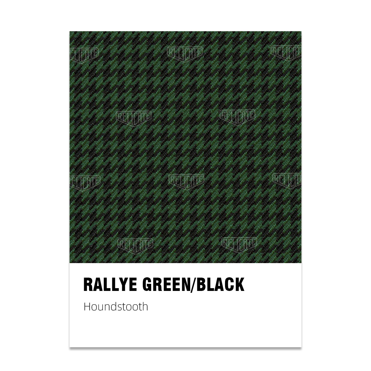 Houndstooth Seat Fabric - Rallye Green / Black