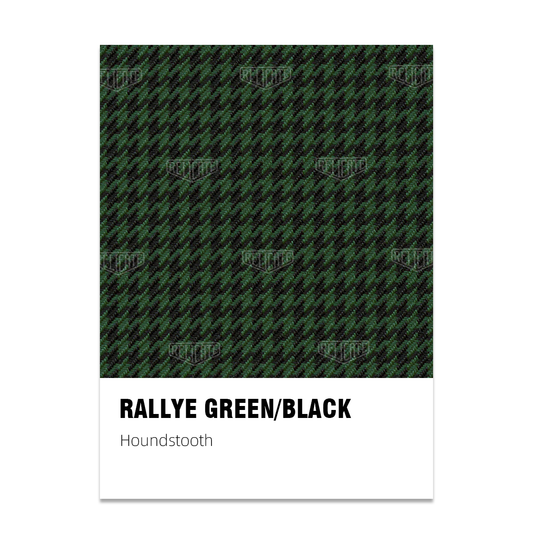 Houndstooth Seat Fabric - Rallye Green / Black