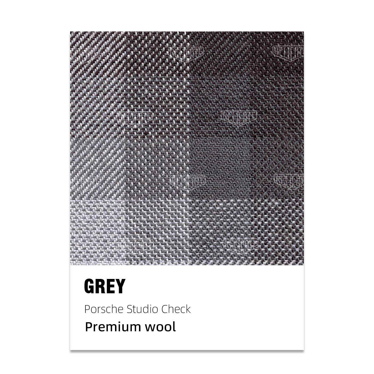 Porsche Studio Check Seat Fabric - Grey
