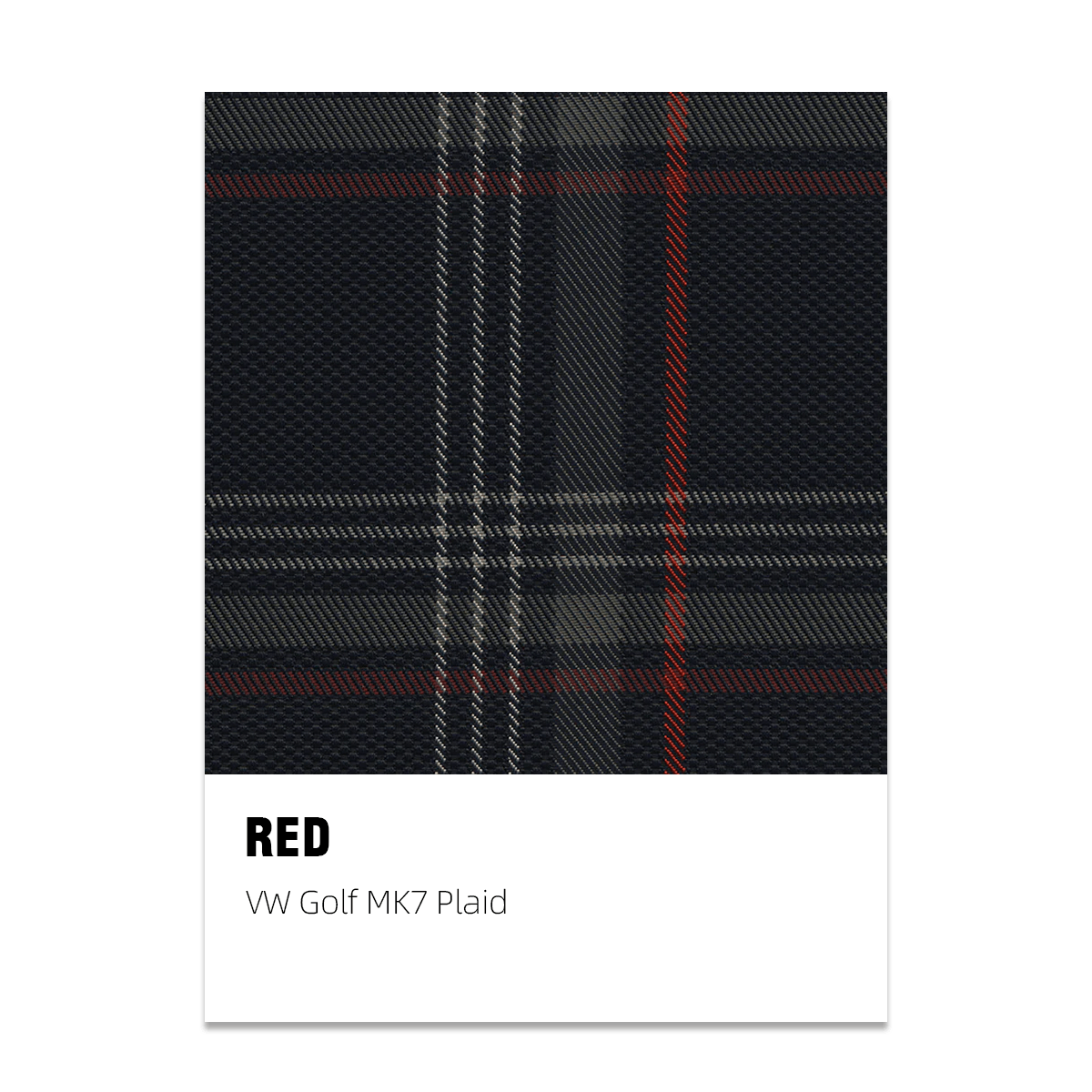Golf MK7 Clark Plaid Tartan Fabric - Red