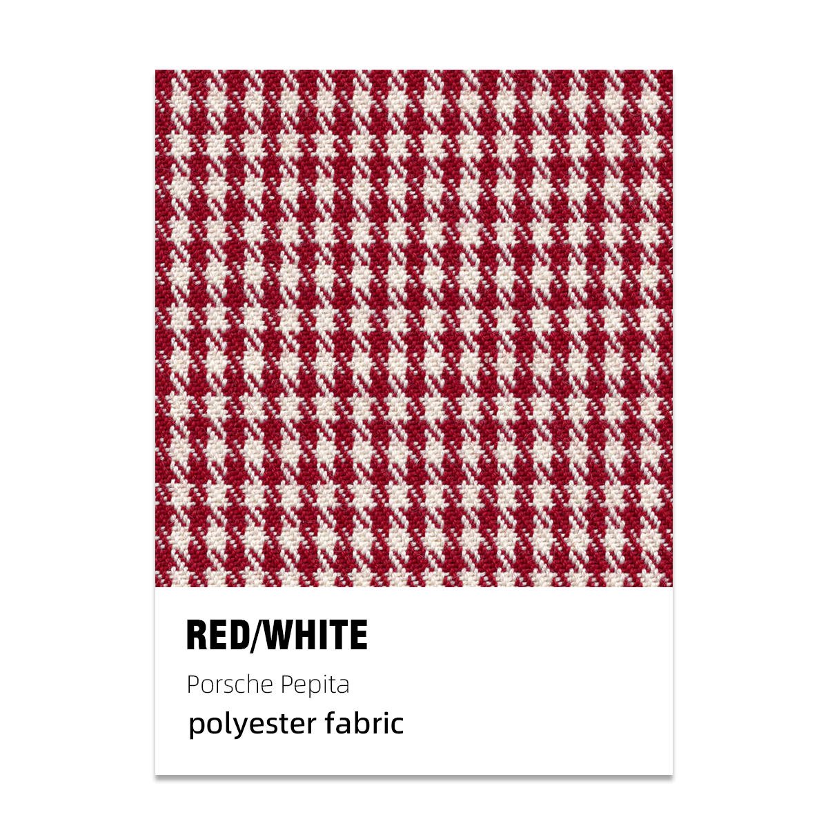 Porsche Pepita Houndstooth Seat Fabric - Red/White