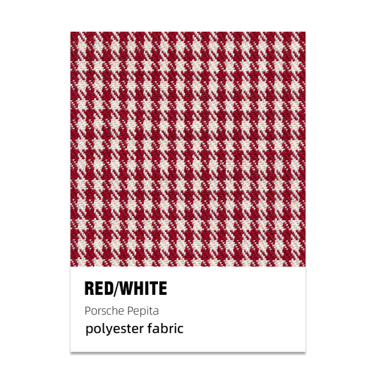 Porsche Pepita Houndstooth Seat Fabric - Red/White