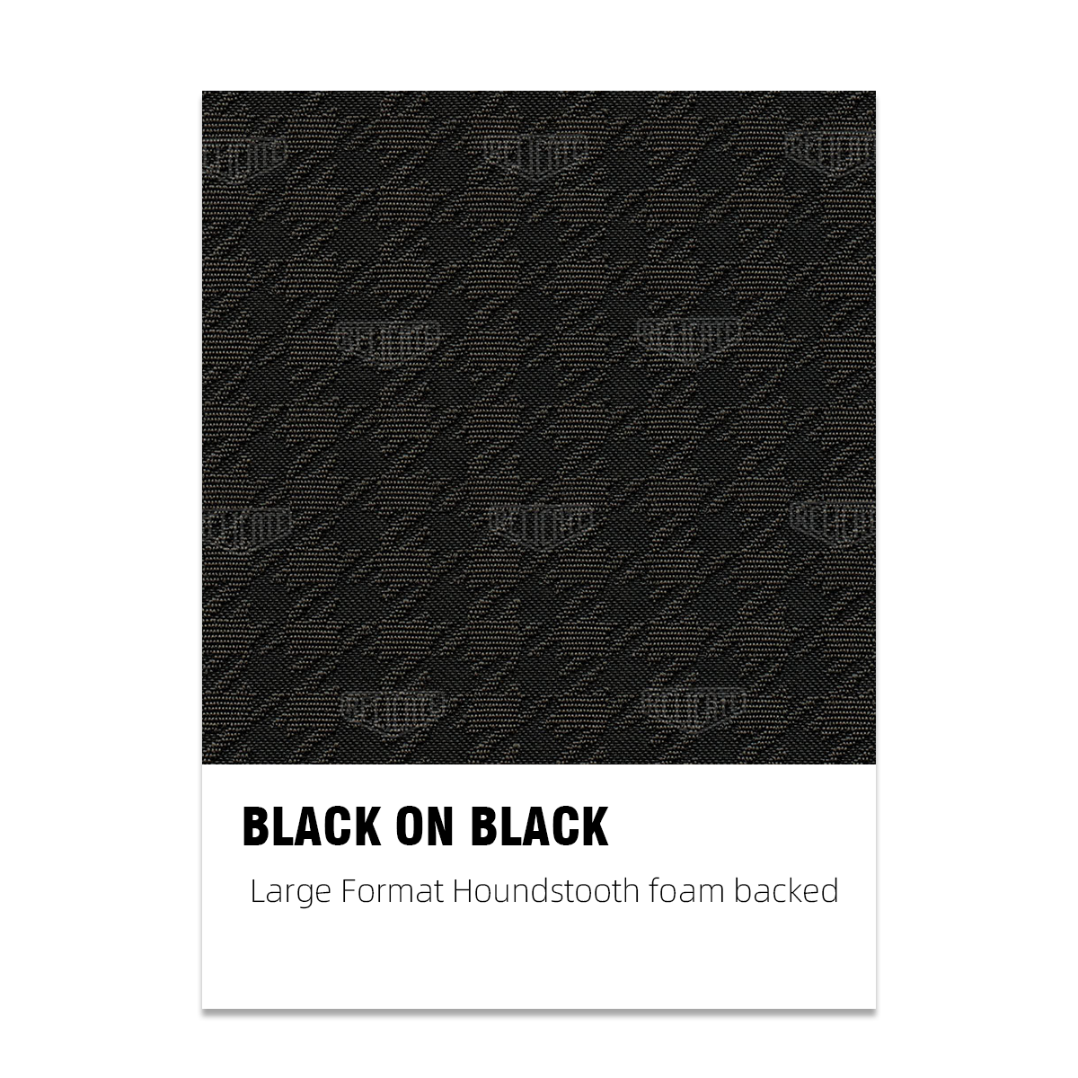 Large Format Houndstooth Seat Fabric - Black On Black