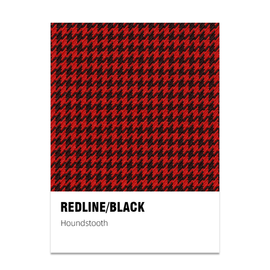 Houndstooth Seat Fabric - Redline / Black