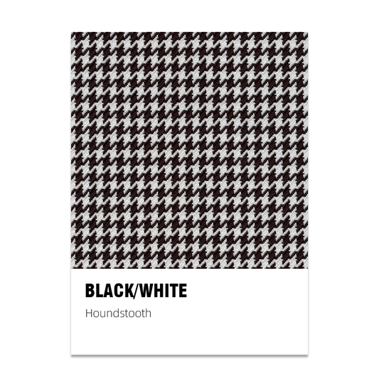 Houndstooth Seat Fabric - Black & White