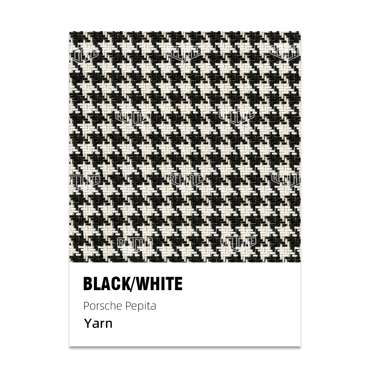 Moderna Pepita Seat Fabric - Black / White