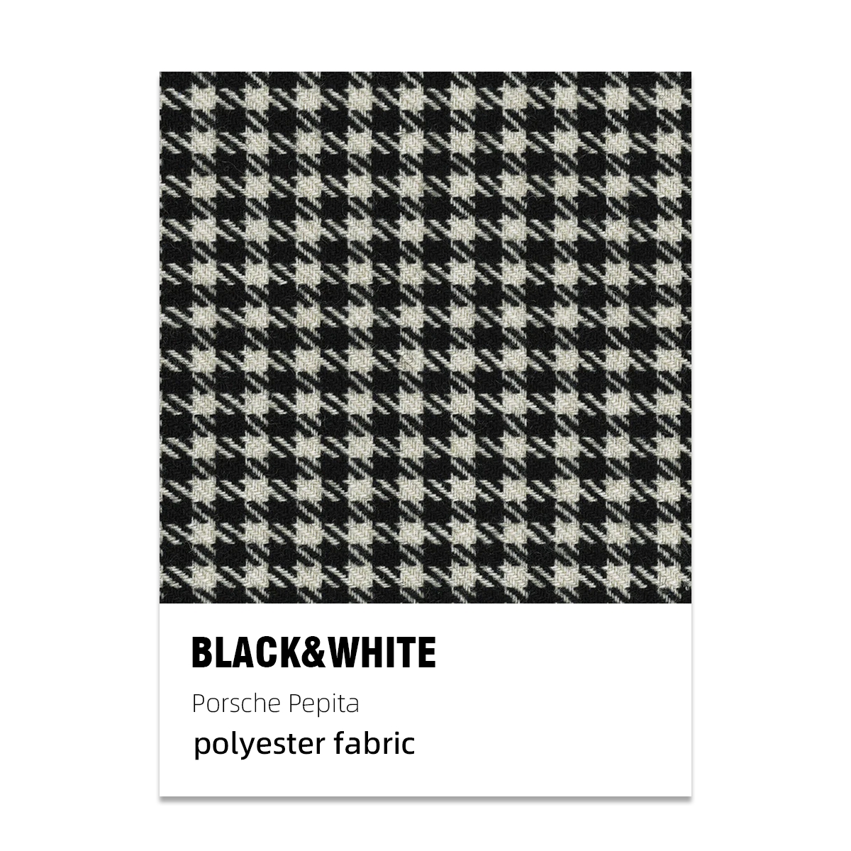 Porsche Pepita Houndstooth Seat Fabric - Black & White