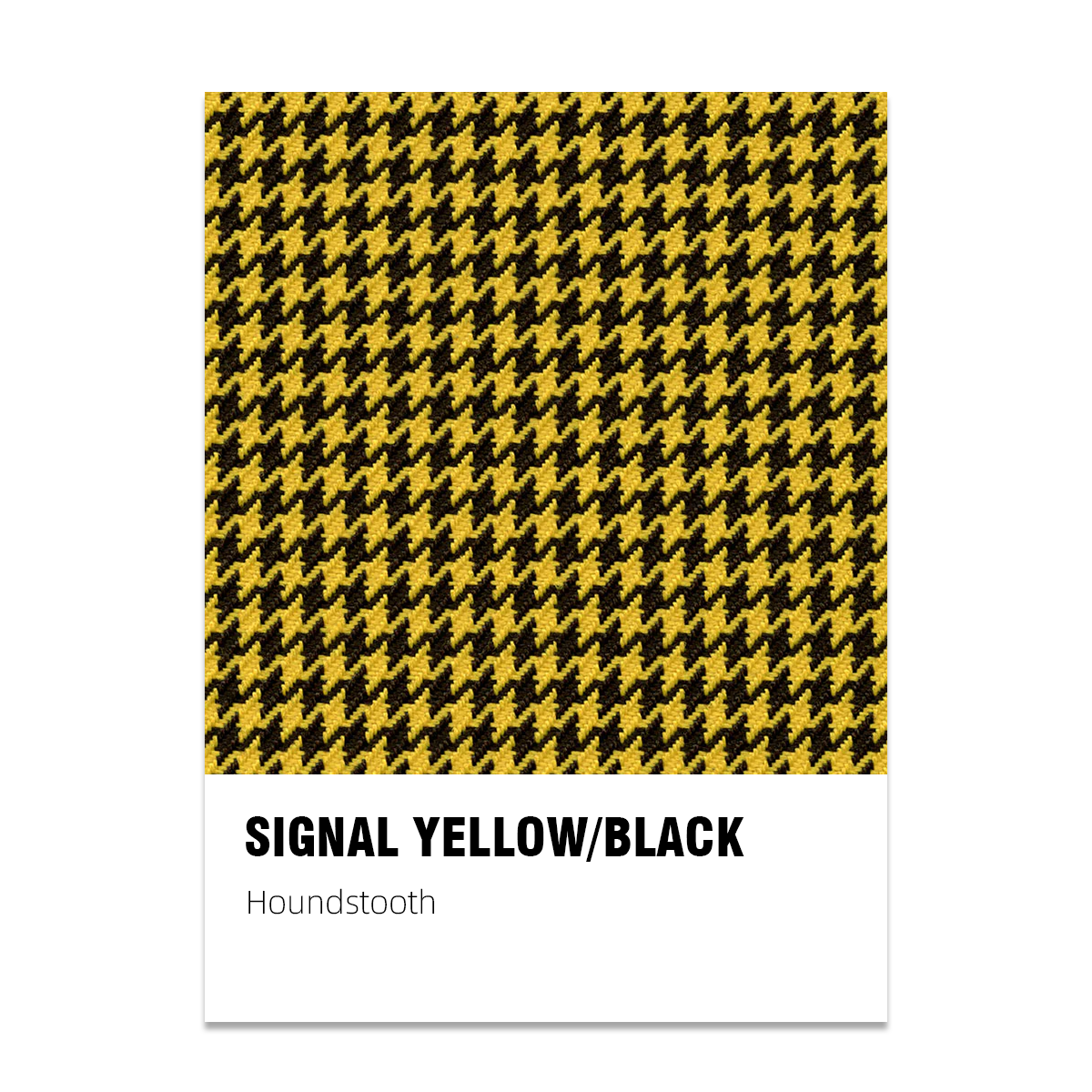Houndstooth Seat Fabric - Signal Yellow / Black