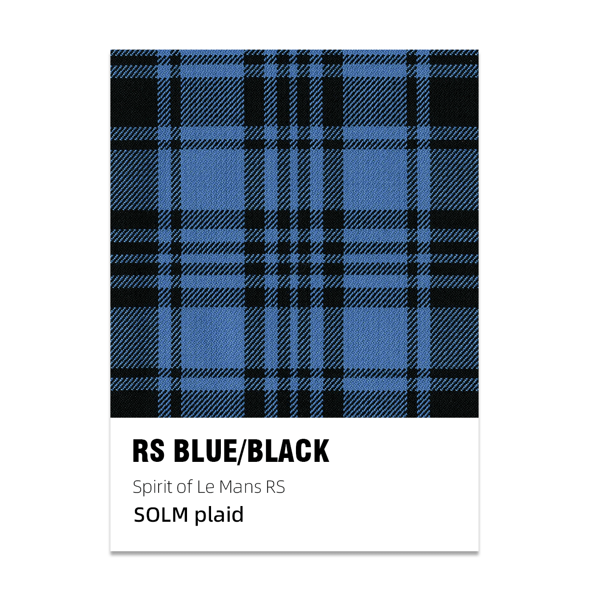 Spirit of Le Mans Plaid Fabric - RS - Blue / Black