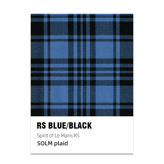 Spirit of Le Mans Plaid Fabric - RS - Blue / Black