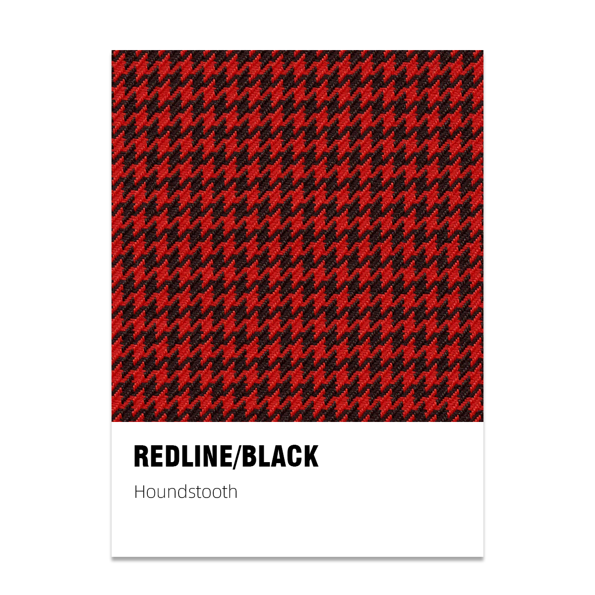Houndstooth Seat Fabric - Deep Red / Black