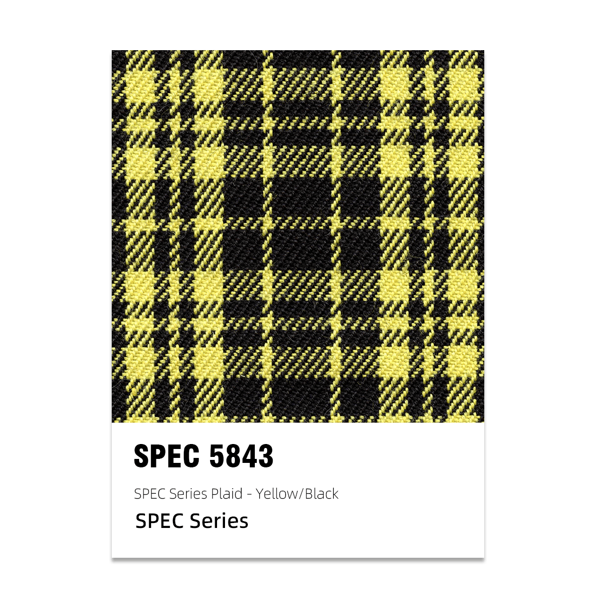 SPEC Series Plaid Fabric - Yellow / Black