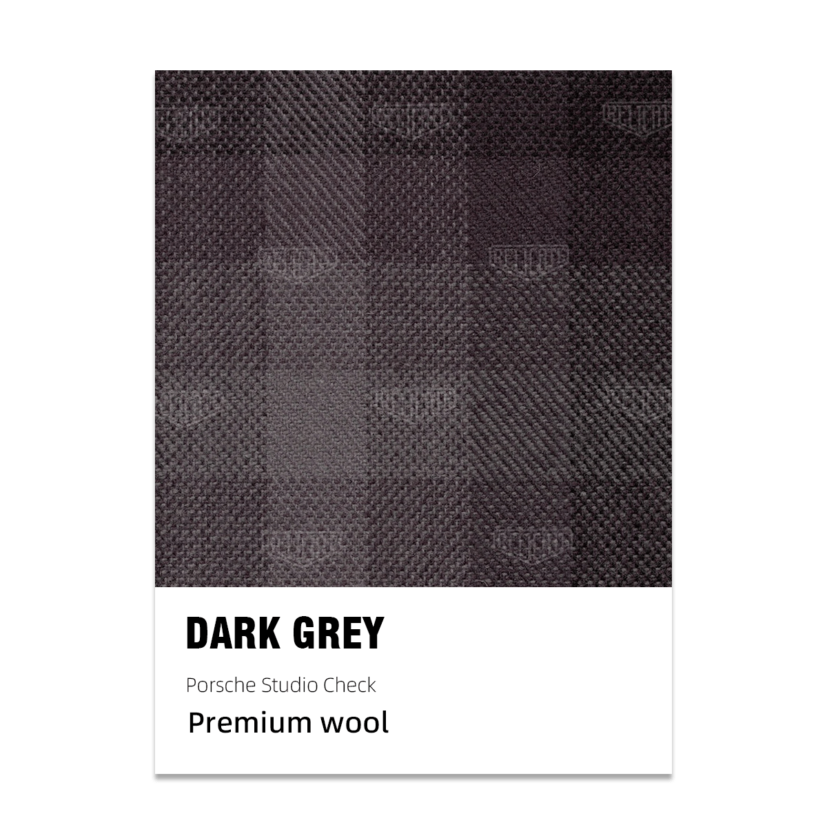Porsche Studio Check Seat Fabric - Dark Grey