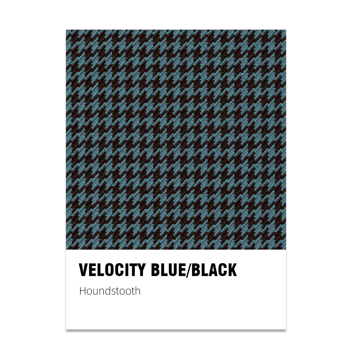 Houndstooth Seat Fabric - Velocity Blue / Black