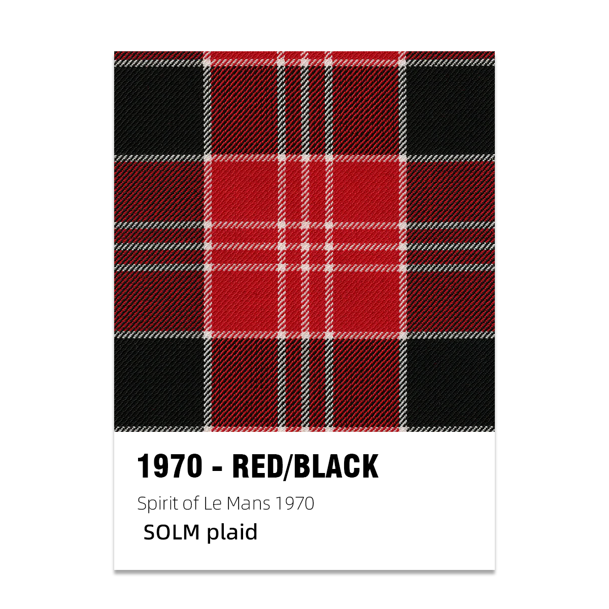 Spirit of Le Mans Plaid Fabric - 1970 - Red/Black
