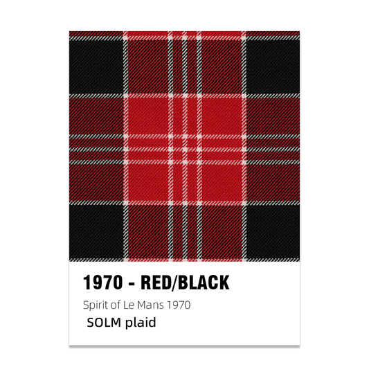 Spirit of Le Mans Plaid Fabric - 1970 - Red/Black