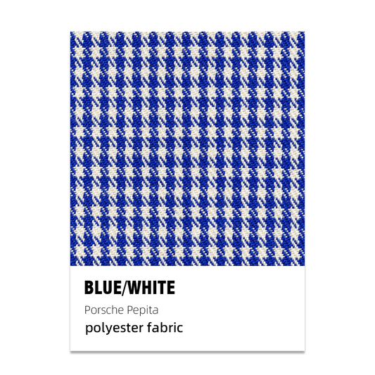 Porsche Pepita Houndstooth Seat Fabric - Blue/White