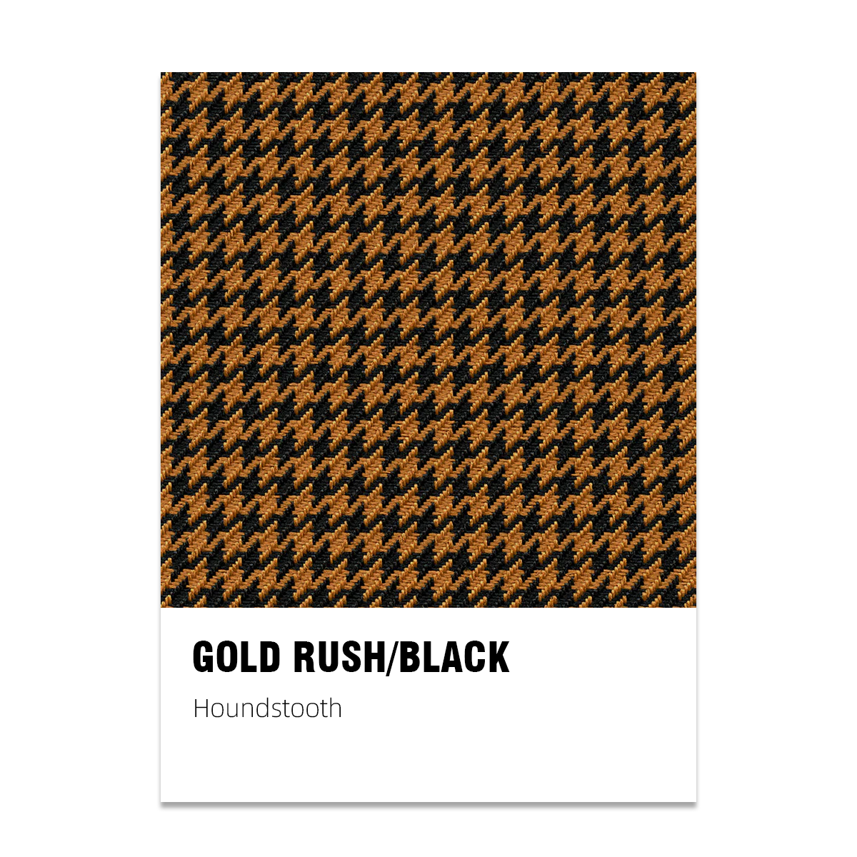 Houndstooth Seat Fabric - Gold Rush / Black