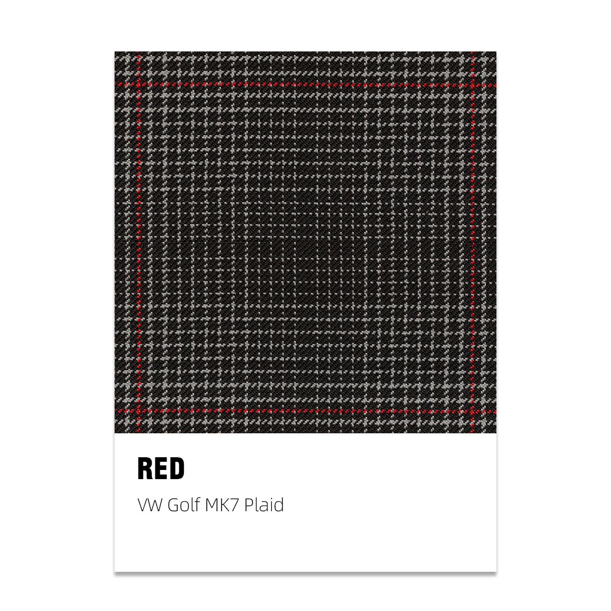 Golf MK8 GTI Plaid Tartan Fabric - Red