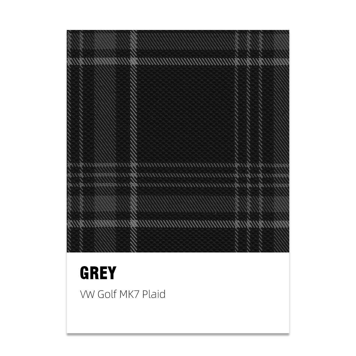 Golf MK7 Clark Plaid Tartan Fabric - Grey