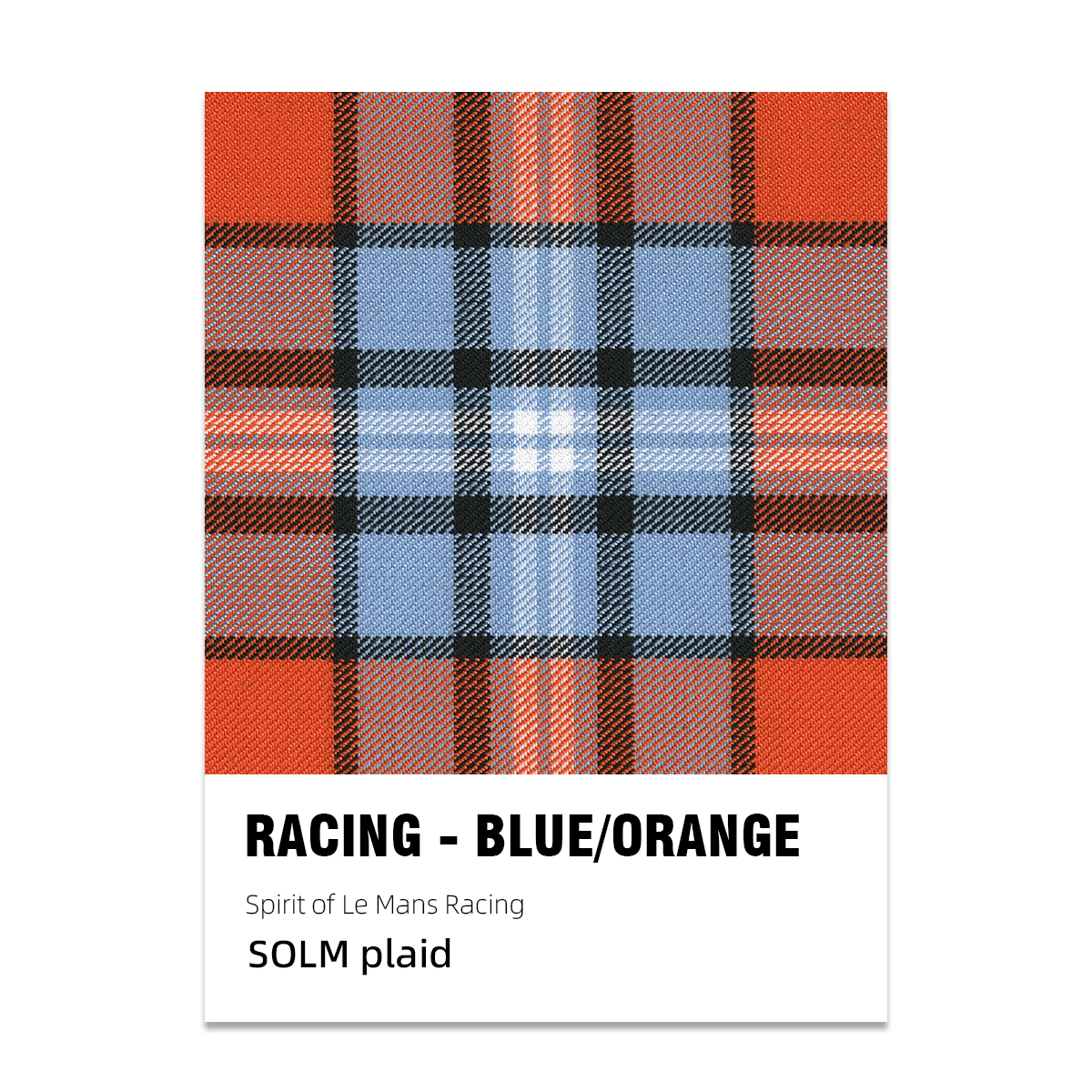Spirit of Le Mans Plaid Fabric - Racing - Blue / Orange