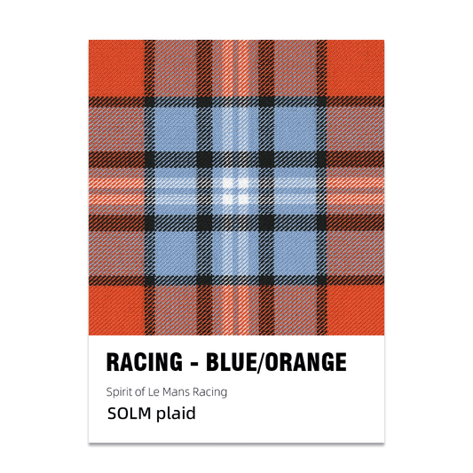 Spirit of Le Mans Plaid Fabric - Racing - Blue / Orange