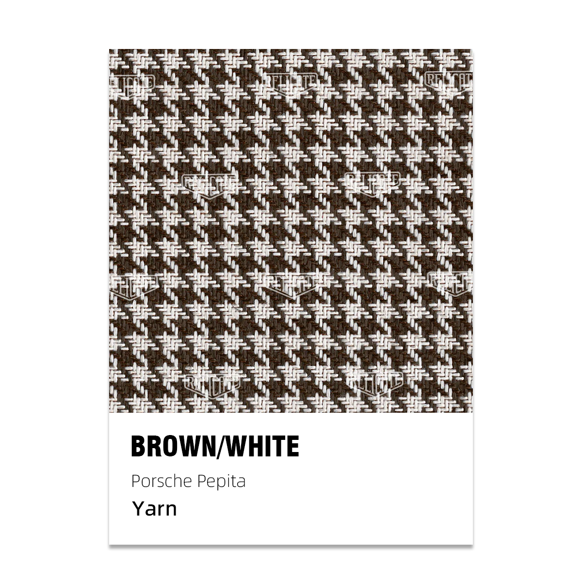 Moderna Pepita Seat Fabric - Brown / White