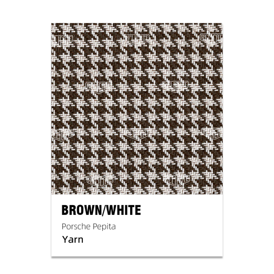 Moderna Pepita Seat Fabric - Brown / White