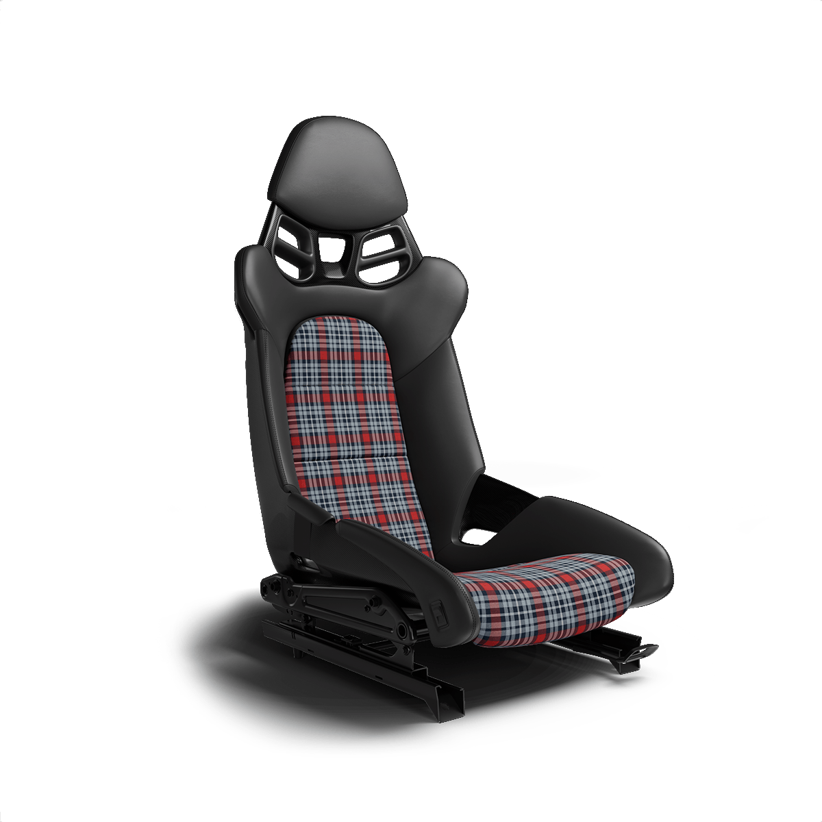 Spirit of Le Mans Plaid Fabric - Retro Racing - Blue / Red