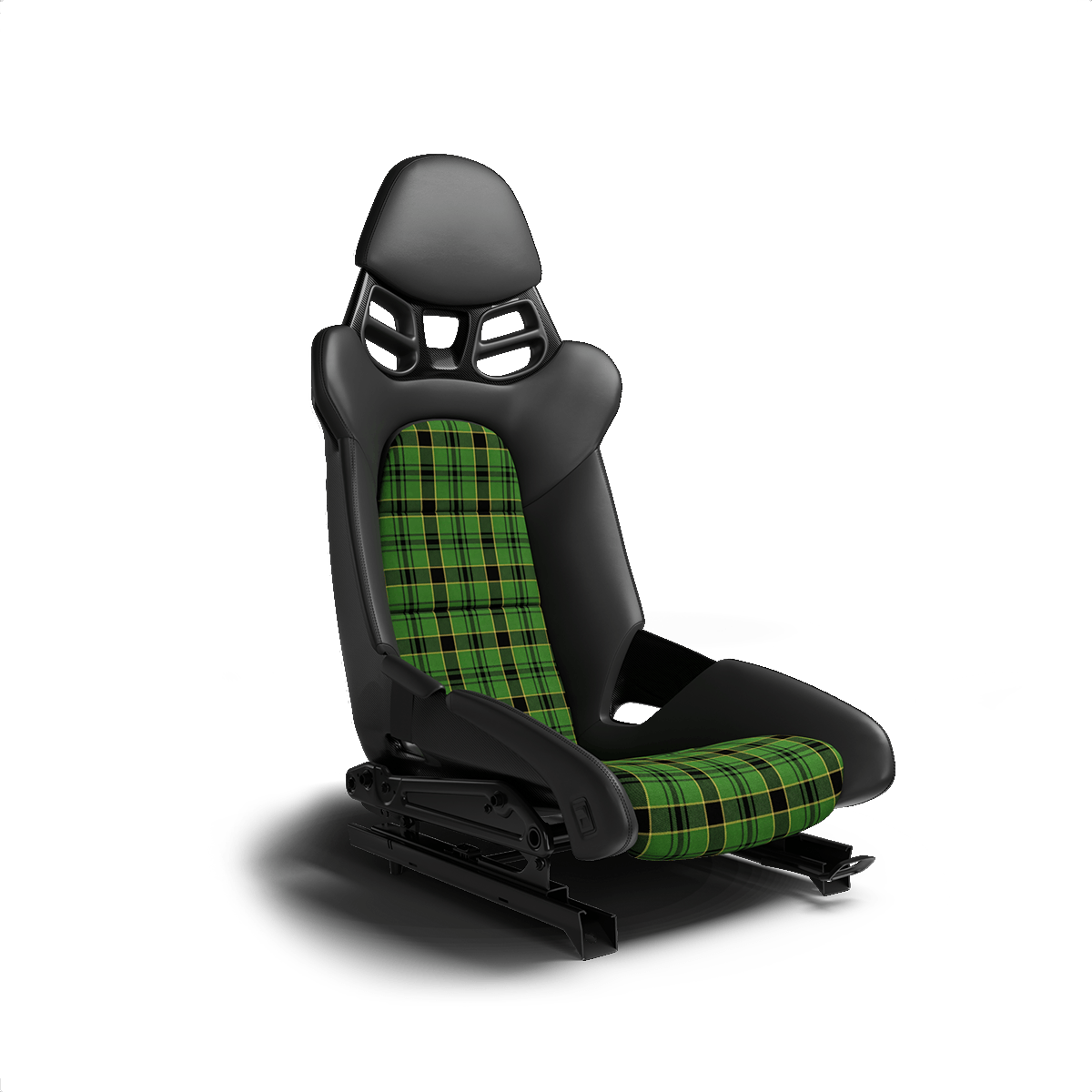 Spirit of Le Mans Plaid Fabric - Sublime - Green / Yellow / Black