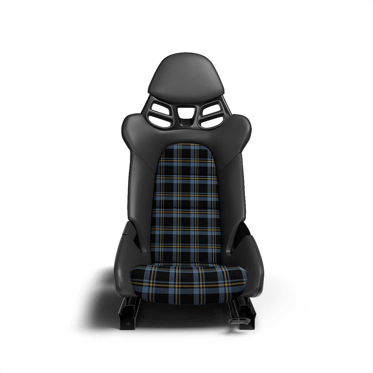 Porsche 914 Tartan Plaid Seat Fabric - Blue/Yellow/Black