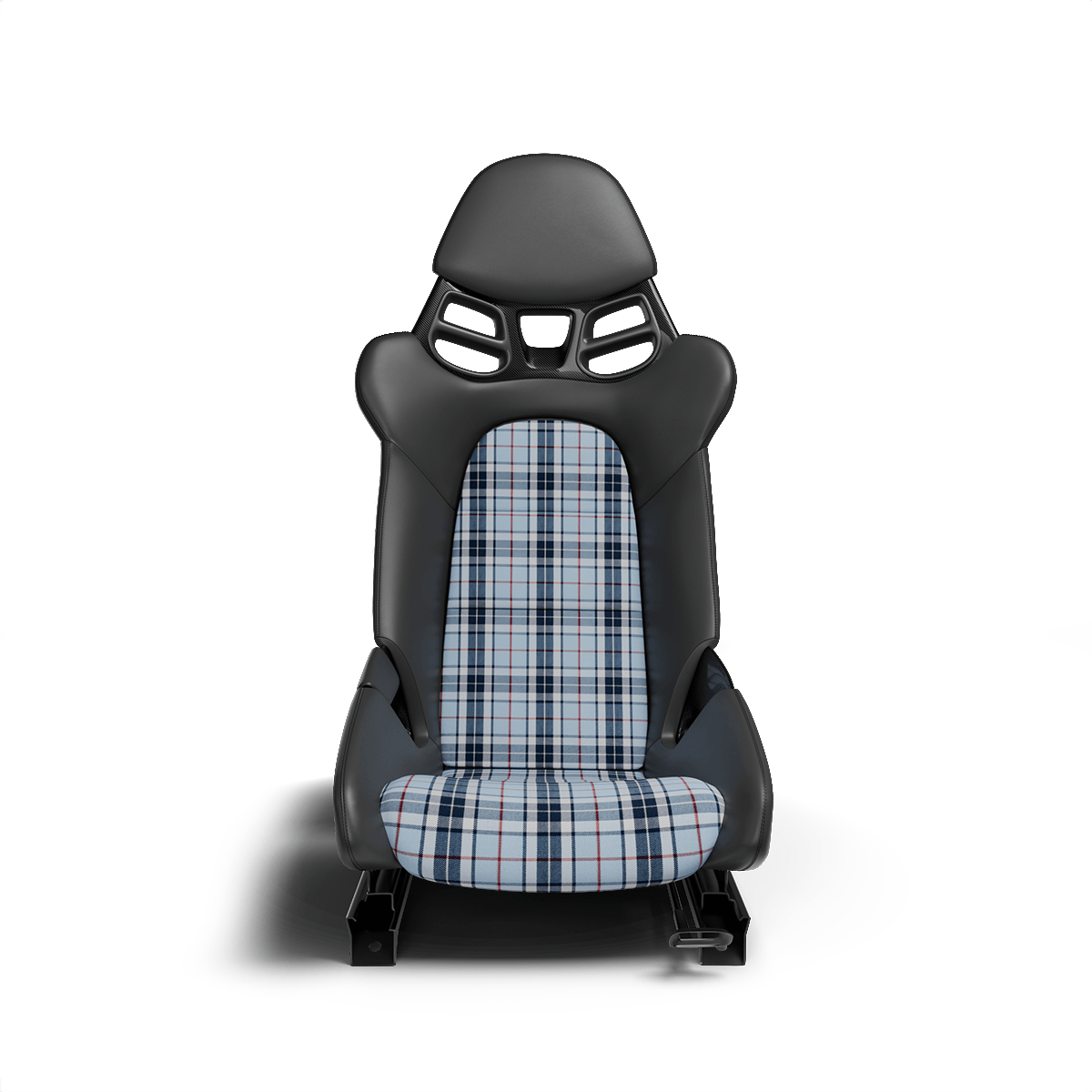 Porsche 911 RSR Tartan Plaid Seat Fabric - Gulf Blue