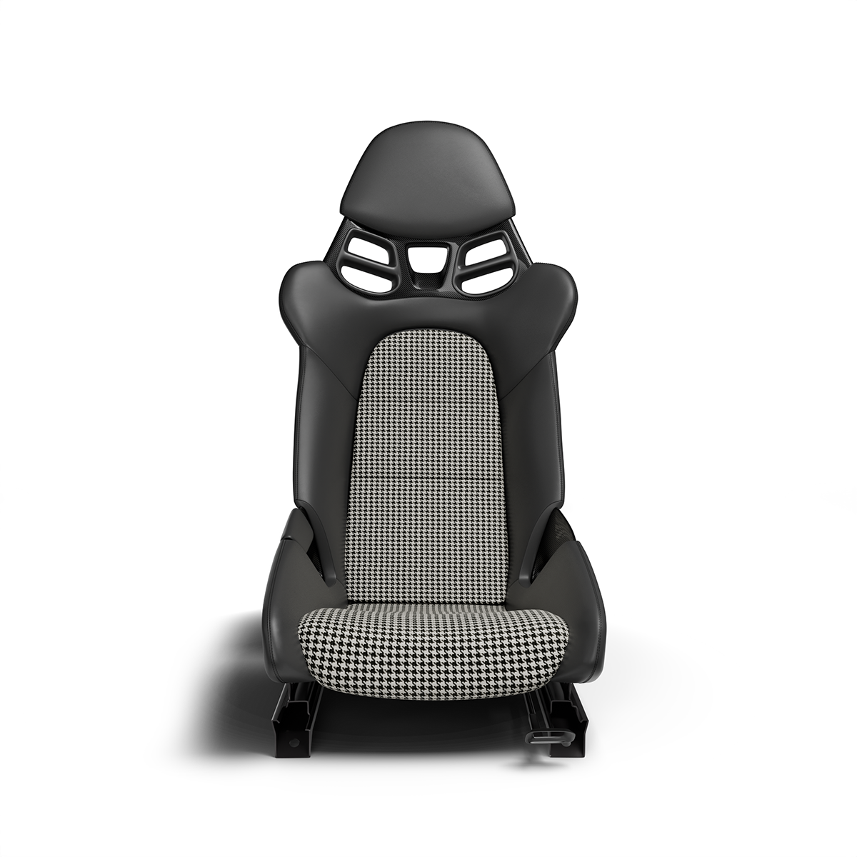 Moderna Pepita Seat Fabric - Black / White