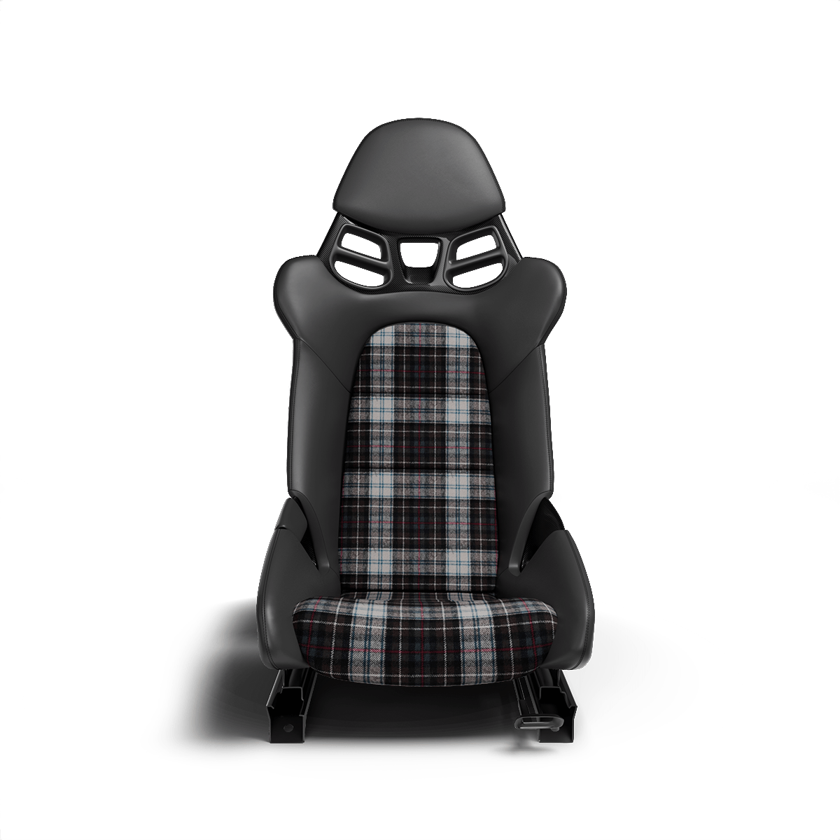 Porsche Schottenkaro Seat Fabric - Olive / White