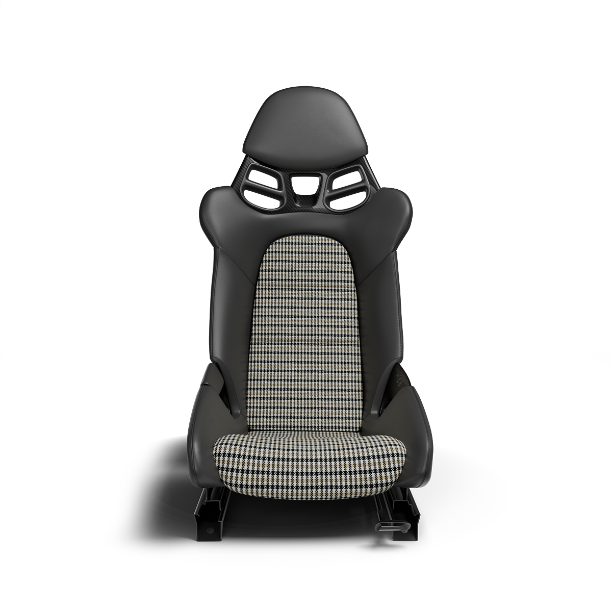 Porsche Pepita Houndstooth Seat Fabric - Beige/Black/White