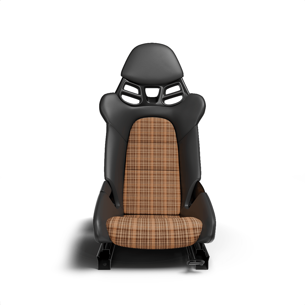Porsche Karo Madras Seat Fabric - Brown / Beige / Orange