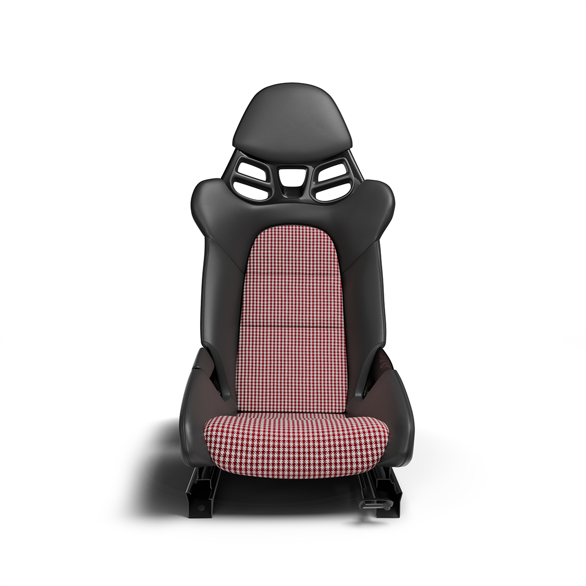 Porsche Pepita Houndstooth Seat Fabric - Red/White