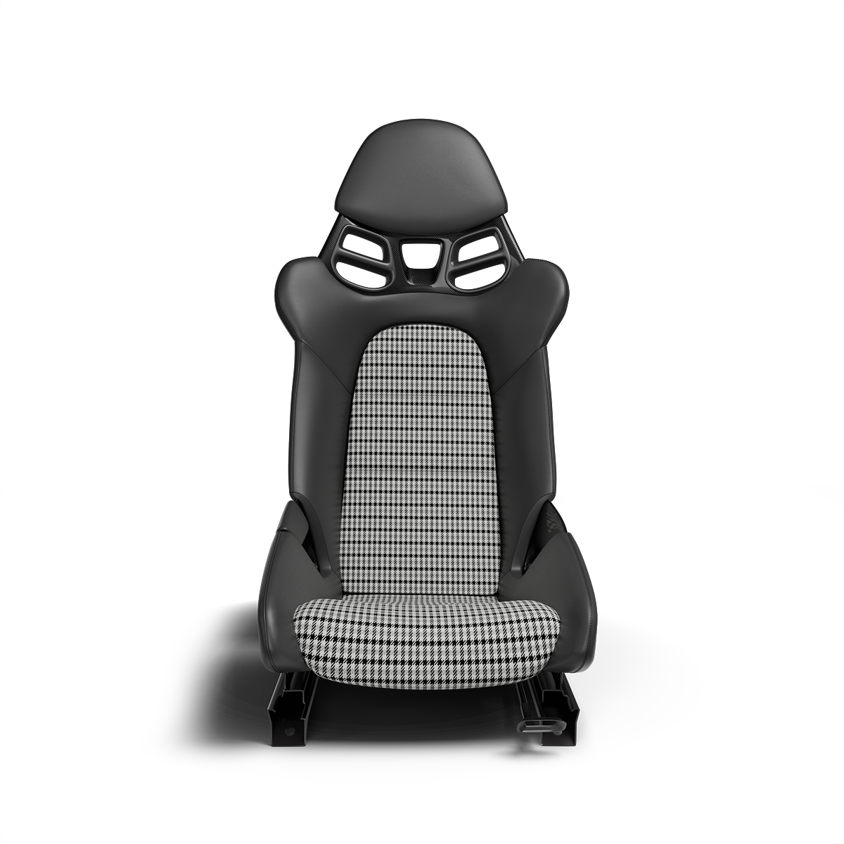 Porsche Pepita Houndstooth Seat Fabric - Grey/Black/White