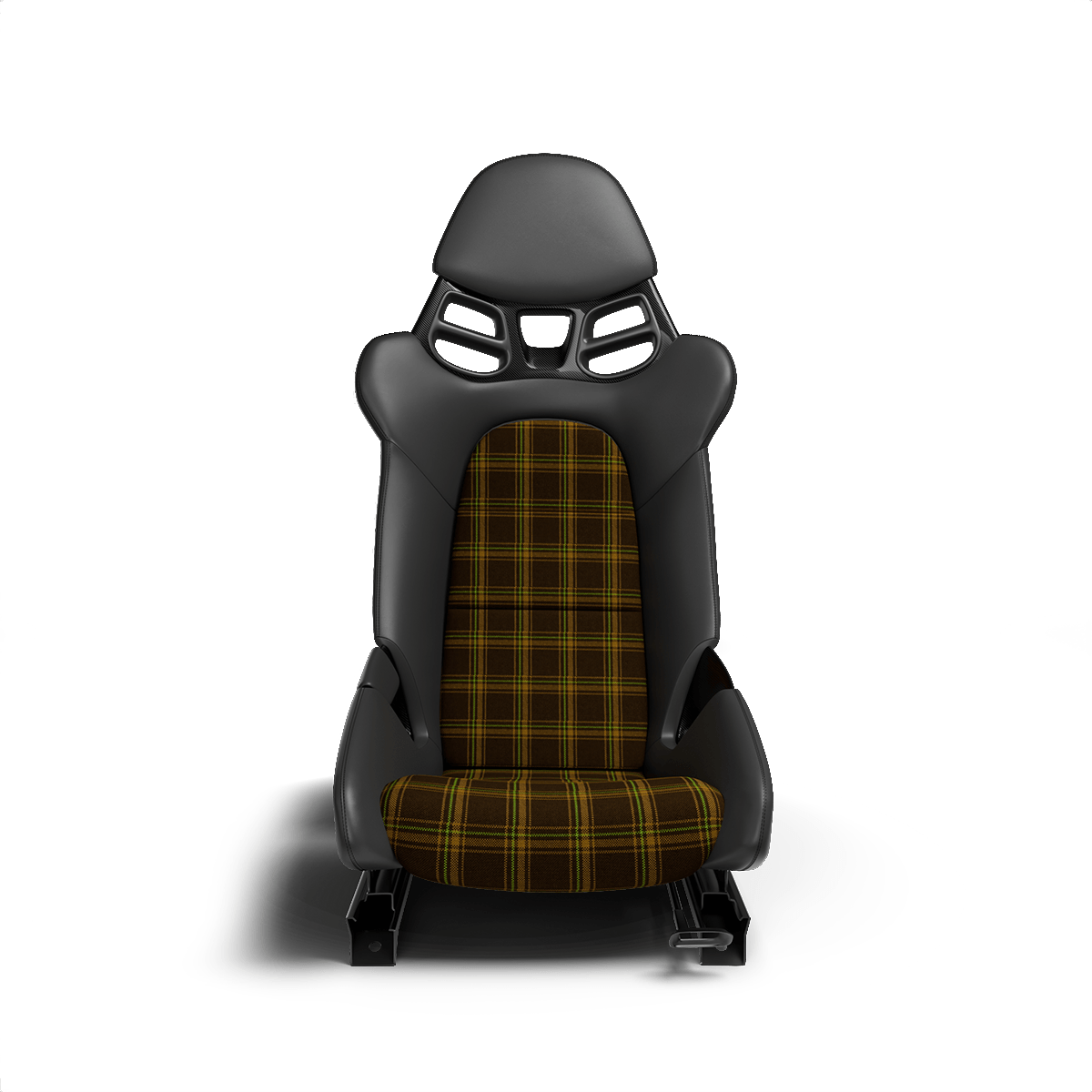 Porsche 924 Plaid Seat Fabric - Brown / Green